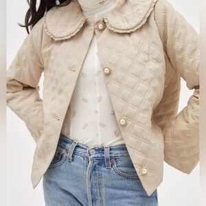 Hill House Quilted Tan Jacket